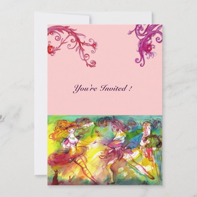 CARNIVAL BALLET / Venetian Masquerade, Dance Music Invitation (Front)