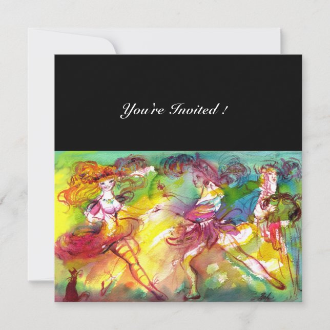 CARNIVAL BALLET / Venetian Masquerade, Dance Music Invitation (Front)