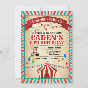 Carnival Birthday Invitation