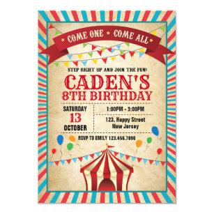 Carnival Birthday Invitation