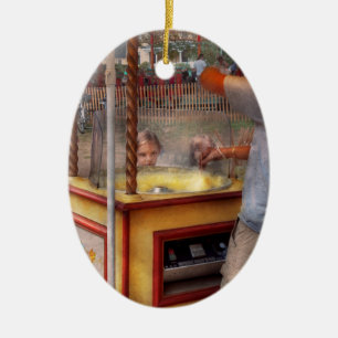 Carnival - Candy - Getting cotton candy Ceramic Ornament