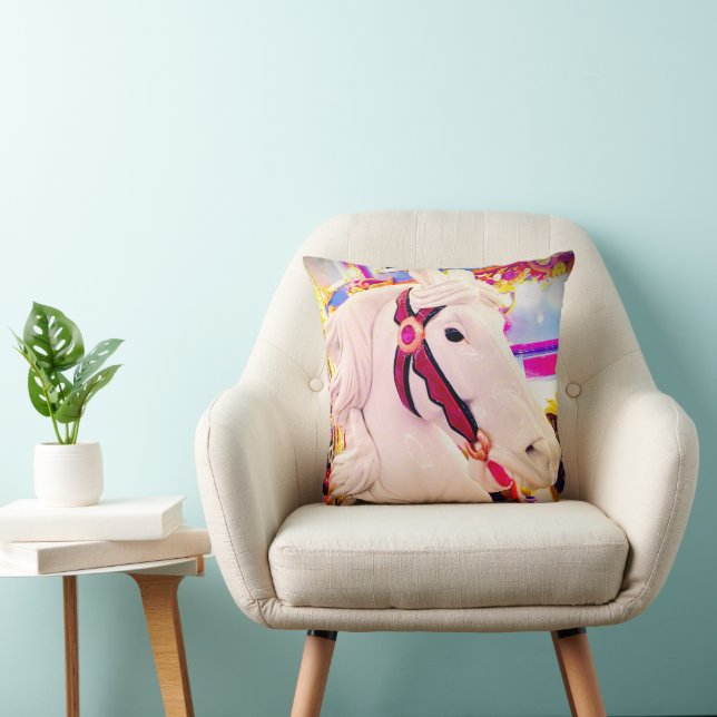 Carnival carousel horse bold modern simple photo cushion (Chair)