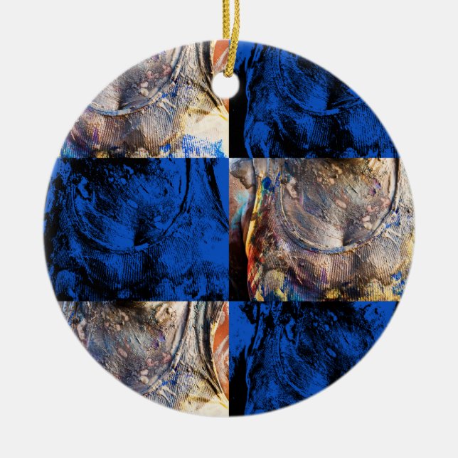 carnival chest ceramic ornament (Front)