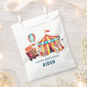 Carnival Circus Big Top Blue Birthday Favour Bag