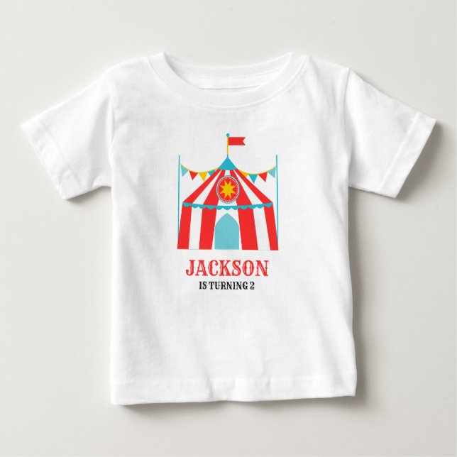 Carnival Circus Birthday Baby T-Shirt (Front)