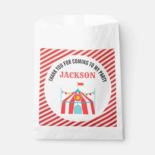Carnival Circus Birthday Favour Bag (Front)