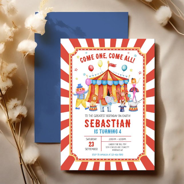 Carnival Circus Birthday Invitation (Creator Uploaded)