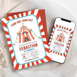 Carnival Circus Birthday Invitation