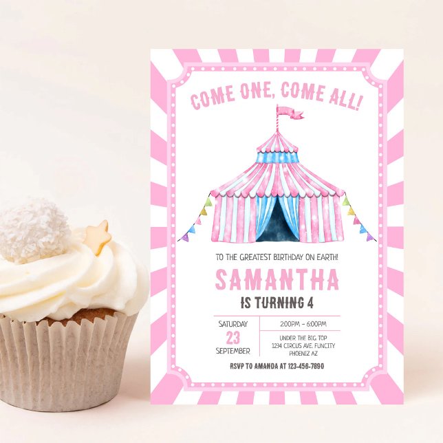 Carnival Circus Birthday Invitation (Creator Uploaded)