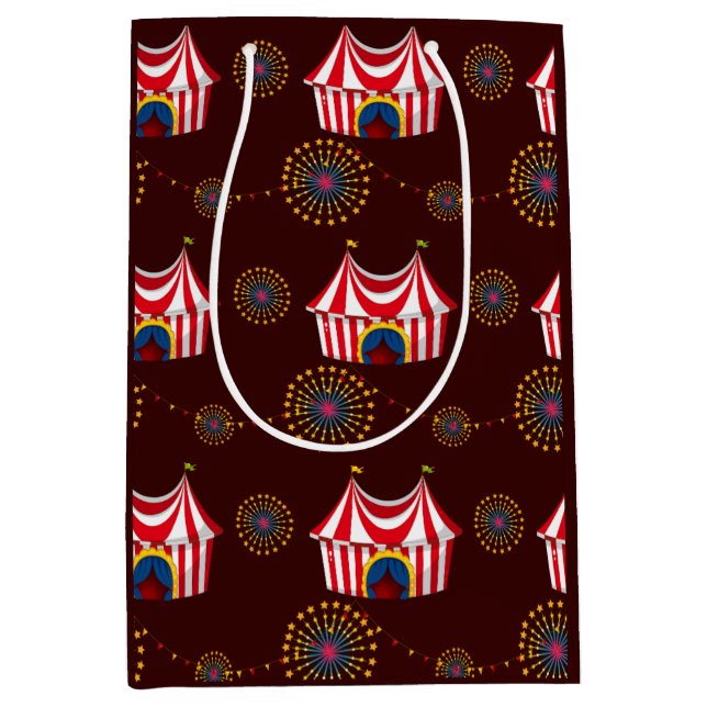 Carnival Circus Birthday Medium Gift Bag (Front)