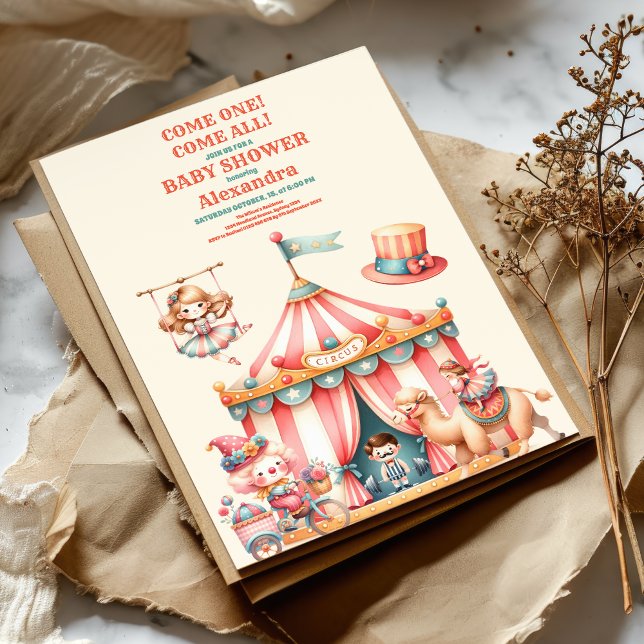 Carnival Circus Festival Baby Shower Invitation (Creator Uploaded)