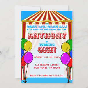 Carnival Circus Party Invitation