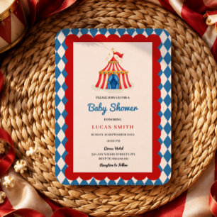 Carnival Circus Retro Baby shower invitation
