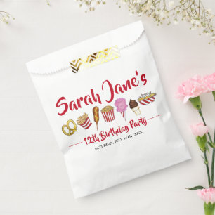 Carnival Circus State Fair Foods Birthday Party Favour Bag