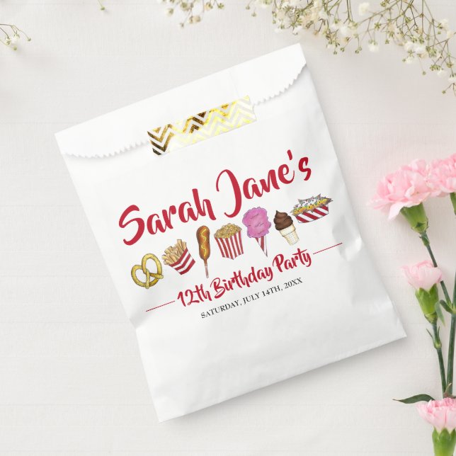 Carnival Circus State Fair Foods Birthday Party Favour Bag (Sealed)