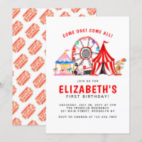 Carnival Circus Tent Clown Show Party Kid Birthday