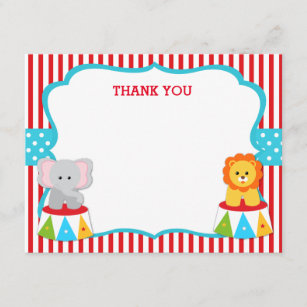 Carnival Circus Thank You Notes Cards