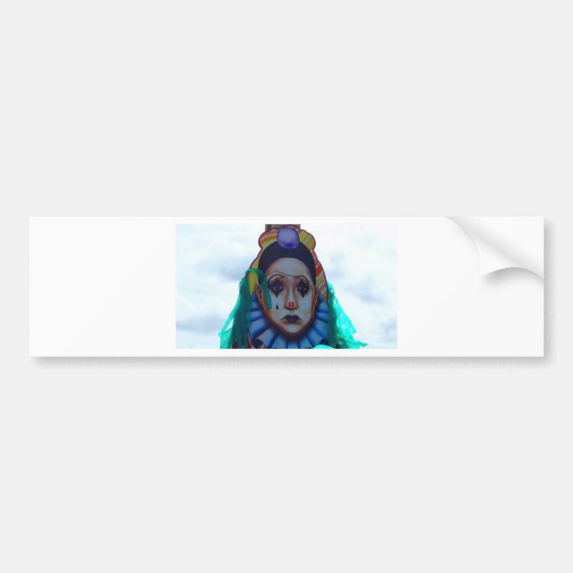 Carnival Clown Design Bumper Sticker (Front)