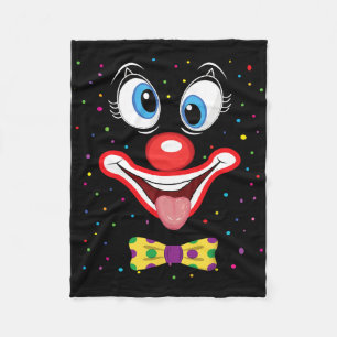 Carnival Clown Face Circus Costume Kids Men Women  Fleece Blanket