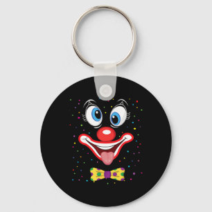 Carnival Clown Face Circus Costume Kids Men Women Key Ring