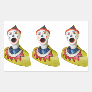 Carnival Clown Rectangular Sticker