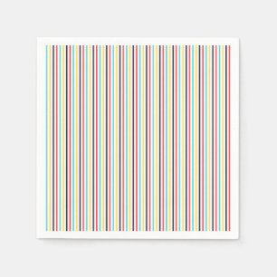 Carnival Colourful MultiColor Stripe Birthday Napkin