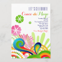 Carnival Colours Cinco de Mayo Invitation
