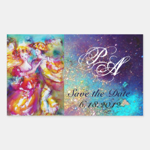 CARNIVAL DANCE 2 Monogram Rectangular Sticker