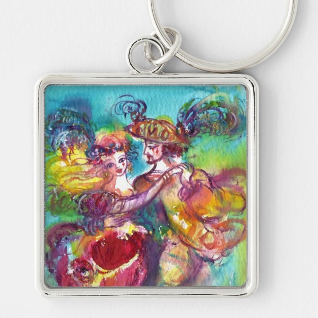 CARNIVAL DANCE Venetian Masquerade Ball Key Ring (Front)