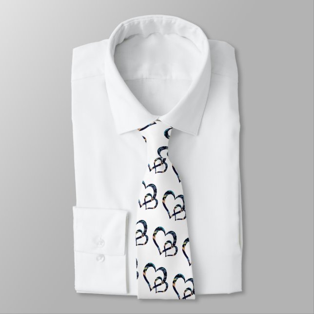 Carnival Dancing Hearts Neck Tie (Tied)
