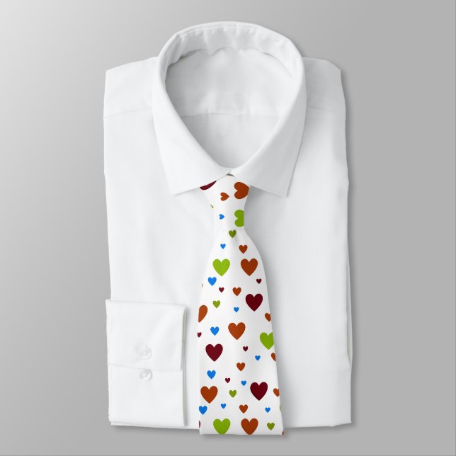 Carnival Dancing Hearts Tie (Tied)