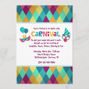 Carnival Diamonds Invitation