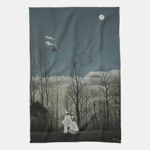 Carnival Evening, Henri Rousseau oil painting 1886 Tea Towel