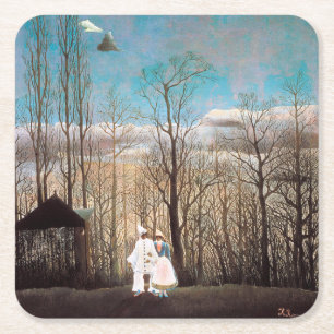 Carnival Evening, Rousseau Square Paper Coaster