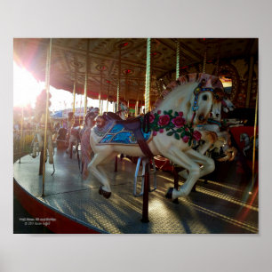 Carnival Fair Carousel Merry-Go-Roung Horse Poster