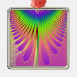 Carnival Feathers Metal Tree Decoration