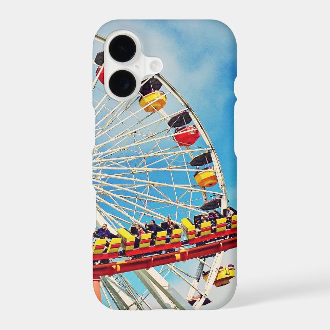Carnival ferris wheel roller coaster photo modern (Back)