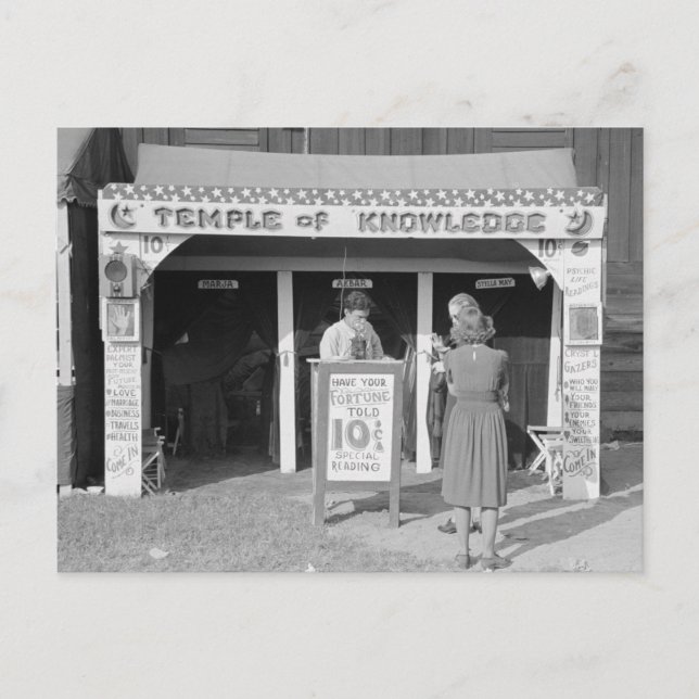 Carnival Fortune Teller, 1938 Postcard (Front)