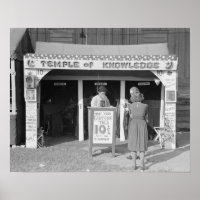 Carnival Fortune Teller, 1938. Vintage Photo