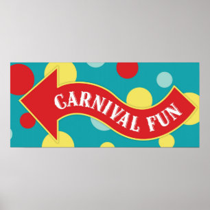 Carnival Fun Arrow Sign Carnival Circus Birthday L