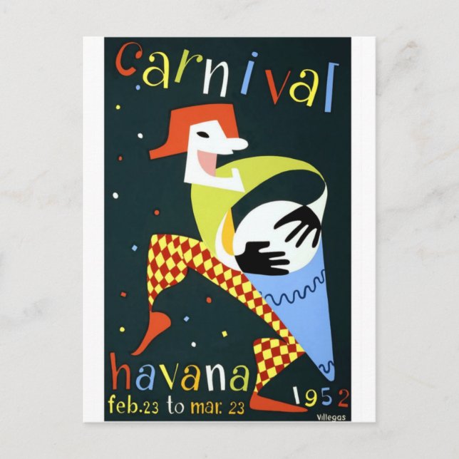 Carnival Havana Cuba Vintage Holiday Travel (Front)