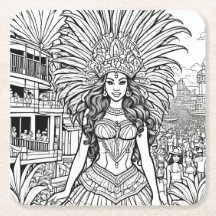 Carnival in Brazil Colouring
