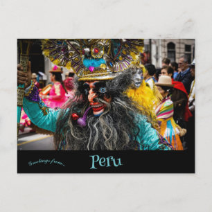 Carnival in Lima Peru Postcard