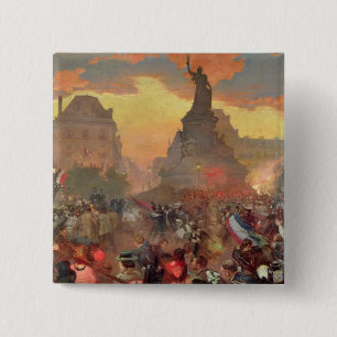 Carnival in Paris in Honour of the Russian 15 Cm Square Badge
