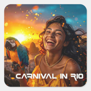 CARNIVAL IN RIO SQUARE STICKER