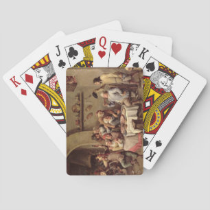 Carnival: 'Le Roi Boit', 1690 (oil on copper) Playing Cards