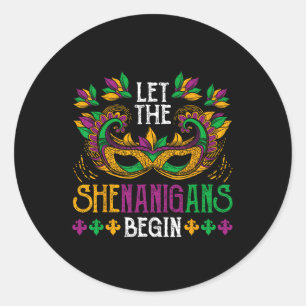 Carnival Lover Gift Idea Celebration Mardi Gras Classic Round Sticker