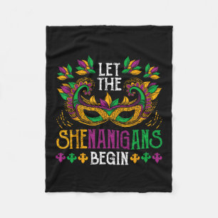 Carnival Lover Gift Idea Celebration Mardi Gras Fleece Blanket