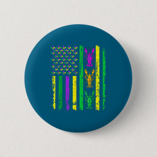 Carnival Mardi Gras Usa American Design 6 Cm Round Badge
