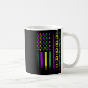 Carnival Mardi Gras Usa American Flag Crawfish Par Coffee Mug